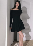 Moonlit Charm Off-Shoulder Dress