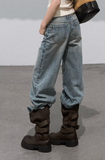Vintage Distressed Leather Boots