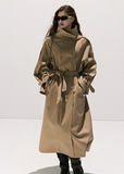 Through the Oak Forest  Khaki Lyocell Trench