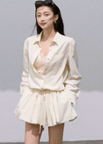 Textured Shirt-Style Dress