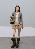 Huge Tenderness  Wool-Silk Slim Knit Cardigan