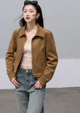 Suede Lace Lapel Jacket
