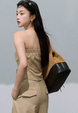 One-Shoulder Cinched Top & Wide-Leg Pants Set