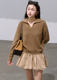 Fake Two-Piece Wool Dress