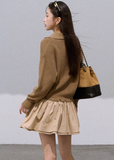 Fake Two-Piece Wool Dress