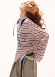 Wide-V Striped Long Sleeve