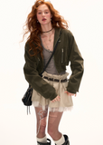 Nubuck Crop Jacket