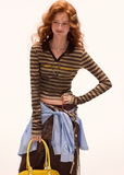Distressed Stripe Polo