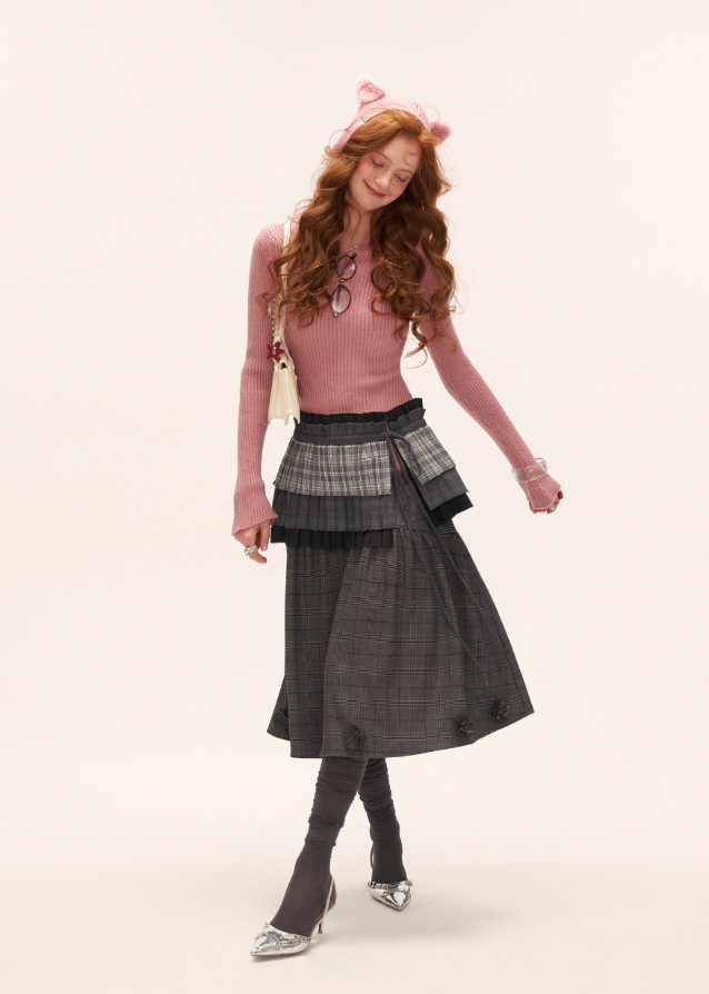 cat ear fleece sweater, kawaii hooded knit top, slim rib knit hoodie women, cute cat ear hoodie fall 2025, korean kawaii knitwear women, cute core street fashion, fall sweater cat hoodie, fleece ear hooded knit top, nowa tokyo cute girl style
