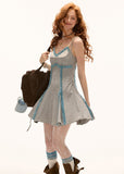 Edge cinching waist and slimming effect dress