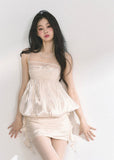 Cream Roll-Inspired Summer Dress Set