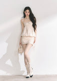 Cream Roll-Inspired Summer Dress Set