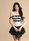 Lace sleeveless slim Waist to Look Top