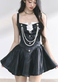Rose-Inspired Jennie Style Strap Dress