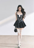 Rose-Inspired Jennie Style Strap Dress