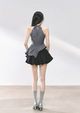 High-End Halter Neck T-Shirt Top