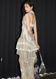 Leaf Embroidered Halter Tank & Skirt Set