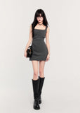 Elegant Square Neck Temperament Dress