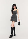 Elegant Square Neck Temperament Dress