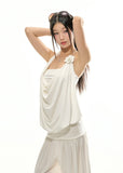 White no sleeve tops
