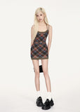 Urban Plaid Bodycon Mini Dress
