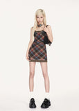 Urban Plaid Bodycon Mini Dress