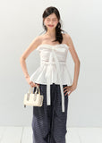 Checkered Drape Straight Pants