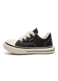 Chunky Canvas Fleece-Lace Sneakers