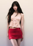Cotton embroidered short camisole tops