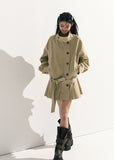 Time for Flowers to Bloom  Pleated Trench Silhouette