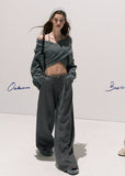 Casual Wool Blend Trousers