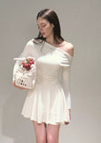 Moonlit Charm Off-Shoulder Dress