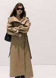 Through the Oak Forest  Khaki Lyocell Trench