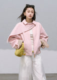 Flowing Color Palette  Detachable Wrap Short Jacket