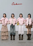 Flowing Color Palette  Detachable Wrap Short Jacket
