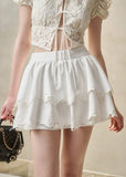 Galaxy-Inspired Embroidered Lace Skirt with Bubble Hem