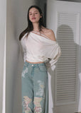Lace Rebel Wide-Leg Jeans