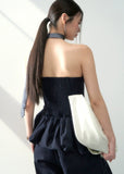 Casual Chic Bustier & Wide-Leg Suit Set