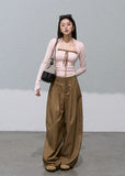Embroidered Lace Wide-Leg Pants