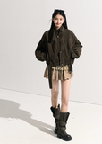 Distressed Workwear Moto Jacket