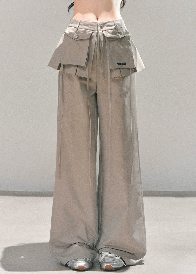 wide leg cargo pants women, bf style trousers, lazy style pants, american street fashion pants, autumn winter wide pants, oversized cargo trousers, utility design pants, korean streetwear bottom, baggy cargo pants women, fw25 fashion
