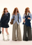 Blue Pleat Shirt