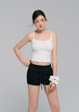 Beige Ruffle Bandeau & Maxi Skirt Set