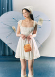Light Blue Ruffle Bandeau & Long Skirt Set