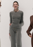 Soft Knit Pullover & Bootcut Pants Set  Casual Lounge Edit