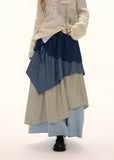 Contrast Check Skirt