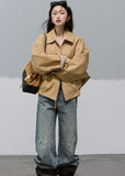 Loose Fit Plaid Jacket Reversible
