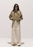 Distressed Workwear Moto Jacket