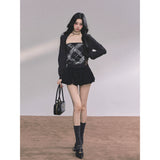 イートン ノワール チェック柄ニット ツーピースセット