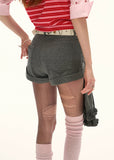 Gray Strap Shorts